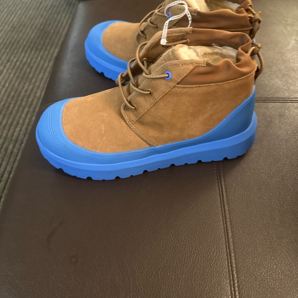 NEW UGG Mens Neumel Weather Hybrid Boots Chestnut/Blue Sky Waterproof Size 10